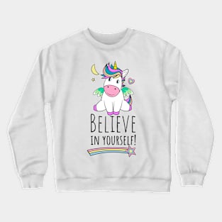 Unicorn Wishes On The Moon And Stars Crewneck Sweatshirt